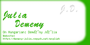 julia demeny business card